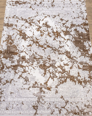 Ковер турецкий KB04B Prado (Полиэстер, серый, коричневый)